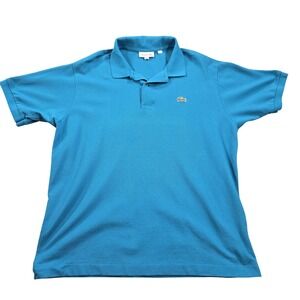 Lacoste Polo Shirt Mens XL Blue Classic Fit Pique Croc Logo Casual Golf L1212